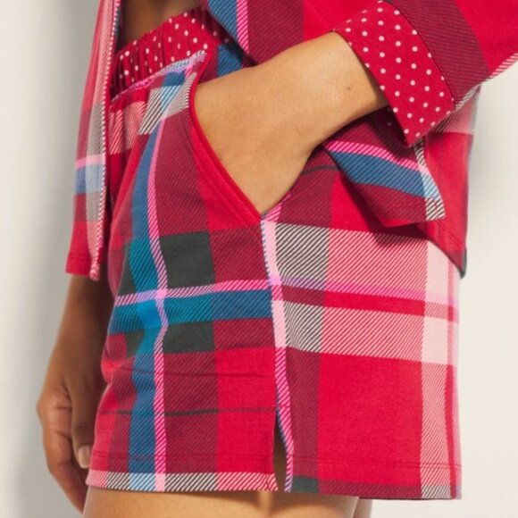 NWT Soma Embraceable Long-Sleeve Notch Top & Short Pj Set - Picture 7 of 8